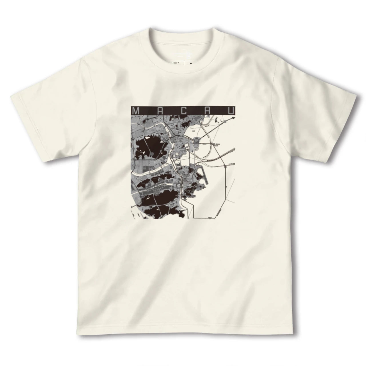 【マカオ(中華人民共和国)】地図柄ヘビーウェイトTシャツ