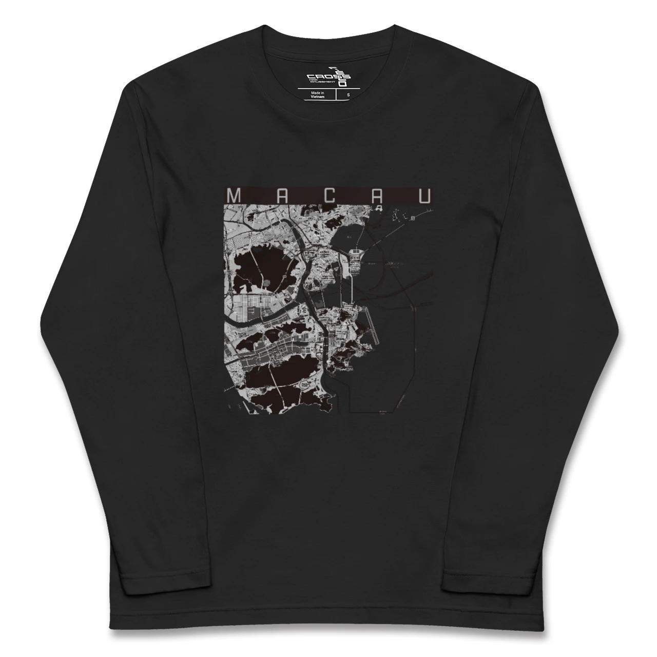 【マカオ(中華人民共和国)】地図柄ロングスリーブTシャツ