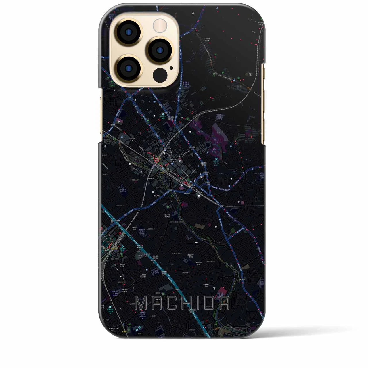 【町田(東京都)】地図柄iPhoneケース(バックカバータイプ)