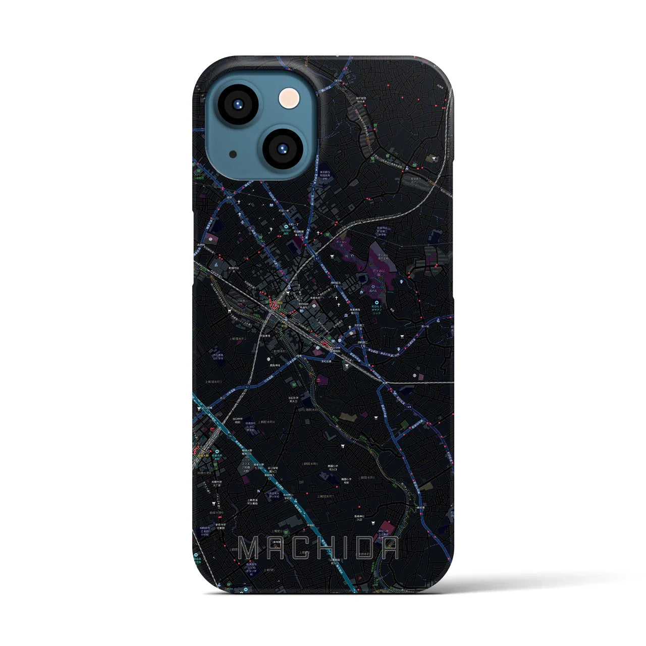 【町田(東京都)】地図柄iPhoneケース(バックカバータイプ)