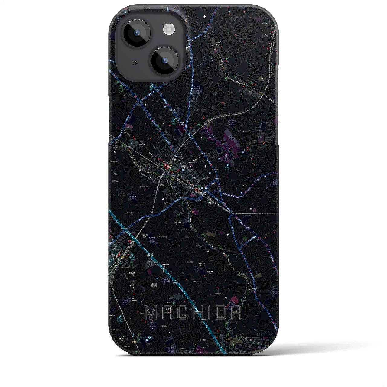 【町田(東京都)】地図柄iPhoneケース(バックカバータイプ)