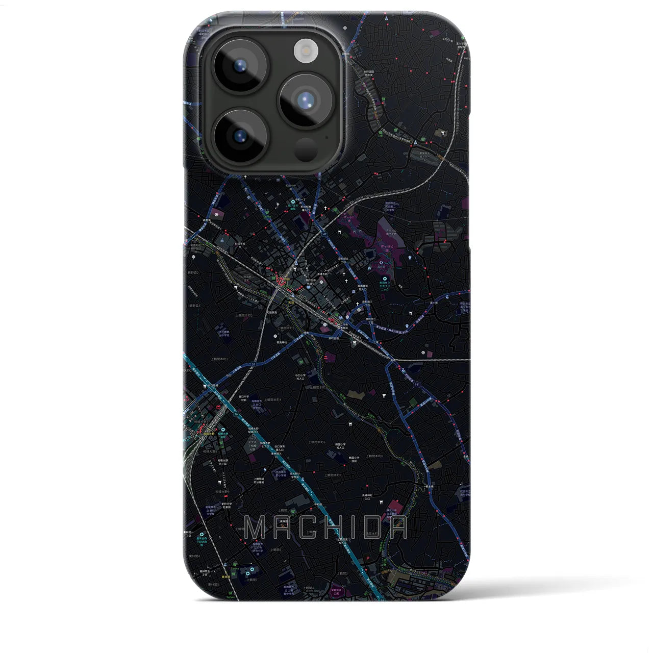 【町田(東京都)】地図柄iPhoneケース(バックカバータイプ)