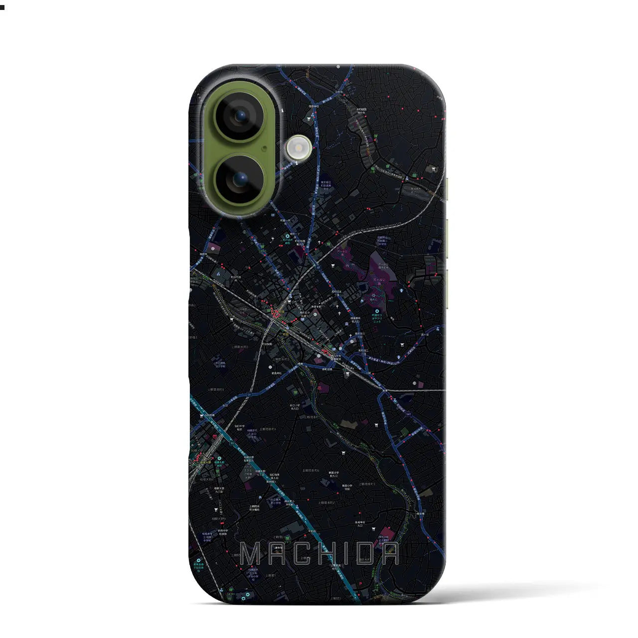 【町田(東京都)】地図柄iPhoneケース(バックカバータイプ)