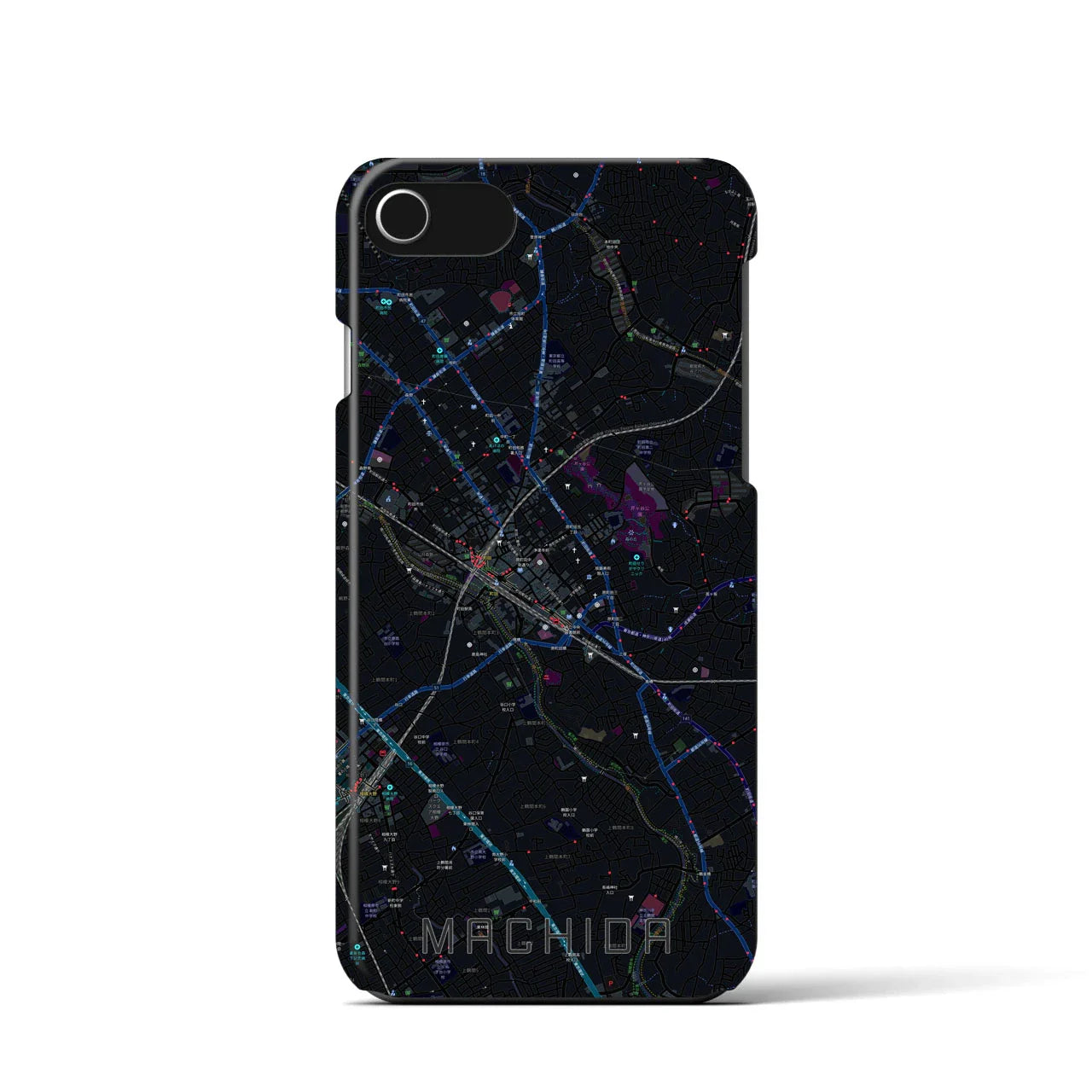 【町田(東京都)】地図柄iPhoneケース(バックカバータイプ)