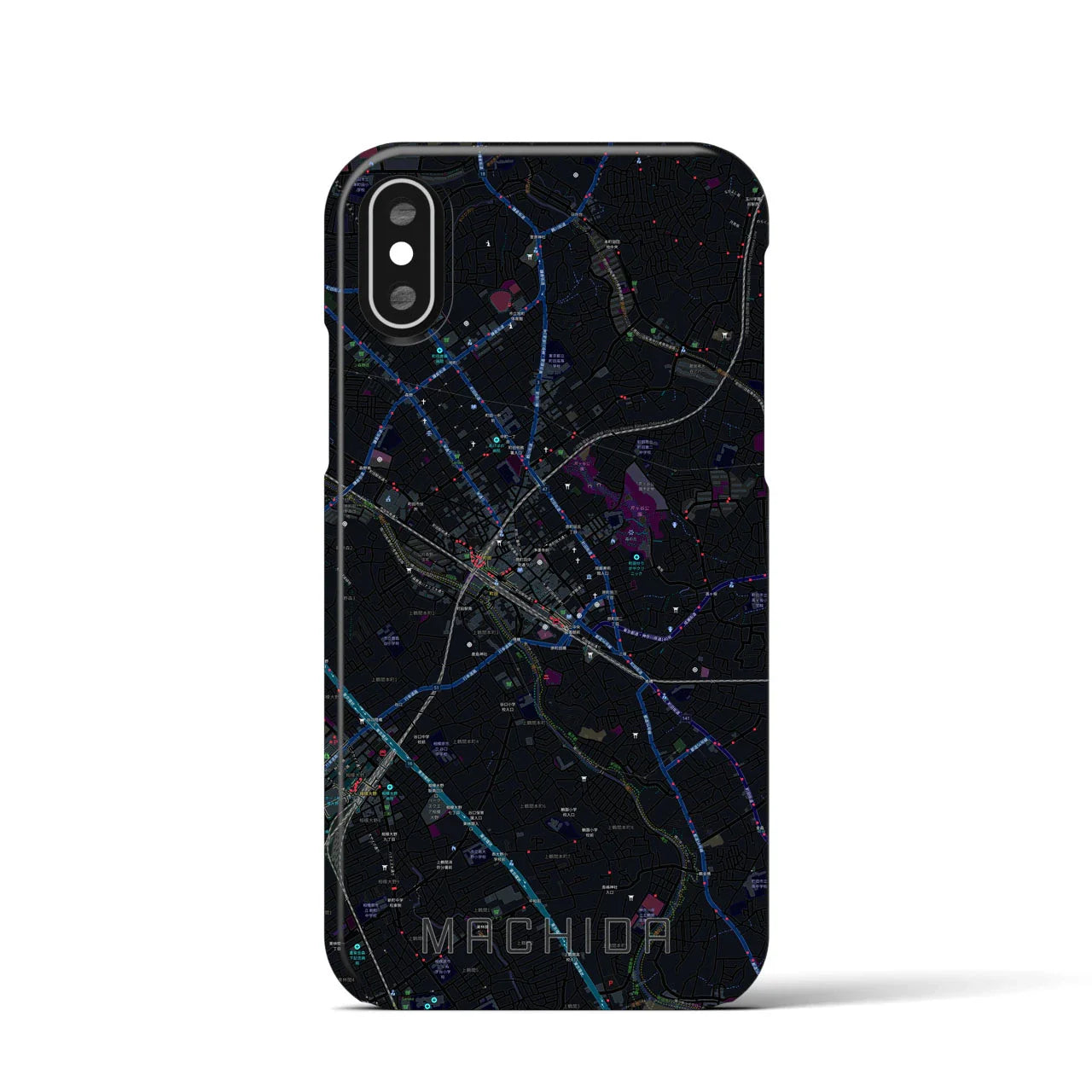 【町田(東京都)】地図柄iPhoneケース(バックカバータイプ)