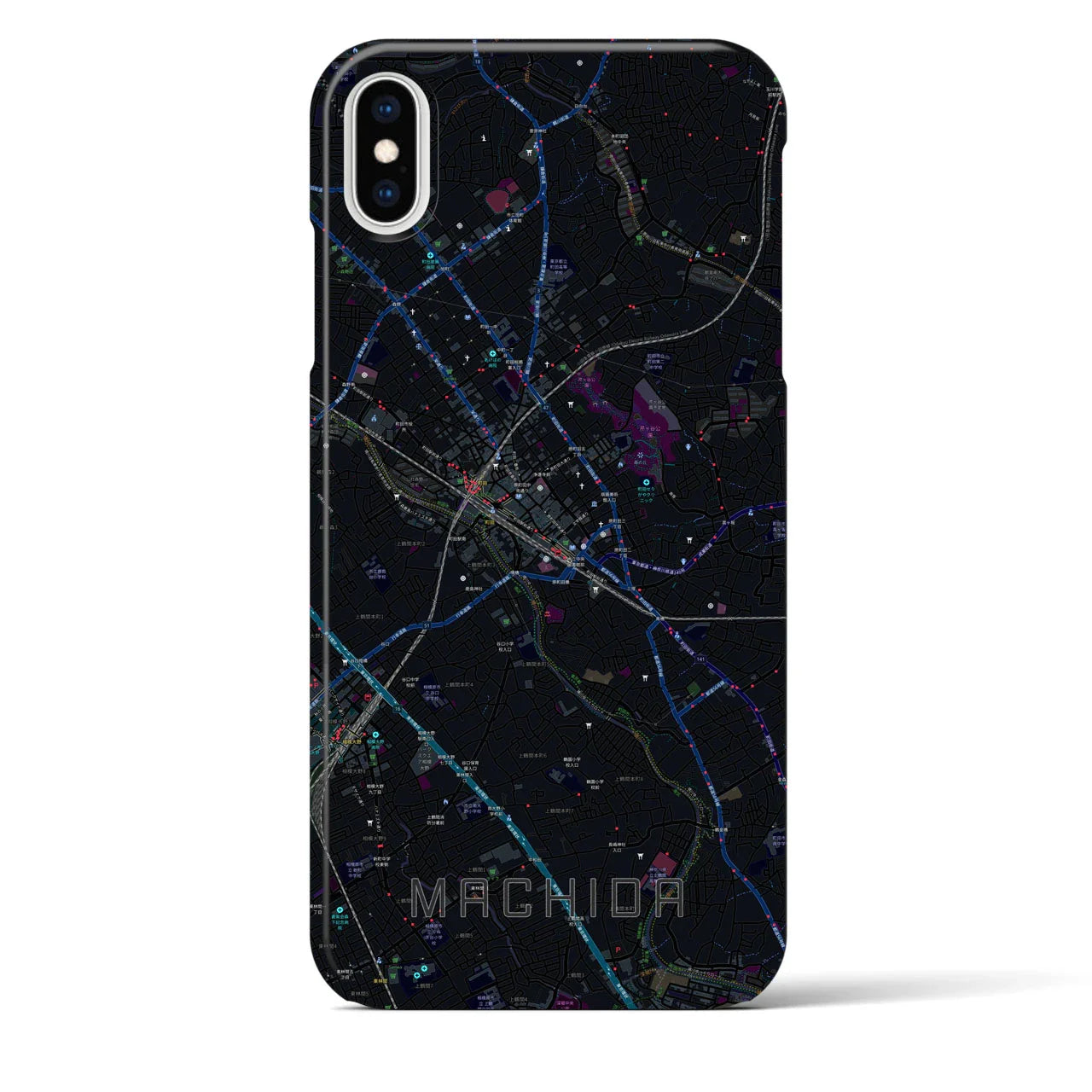 【町田(東京都)】地図柄iPhoneケース(バックカバータイプ)