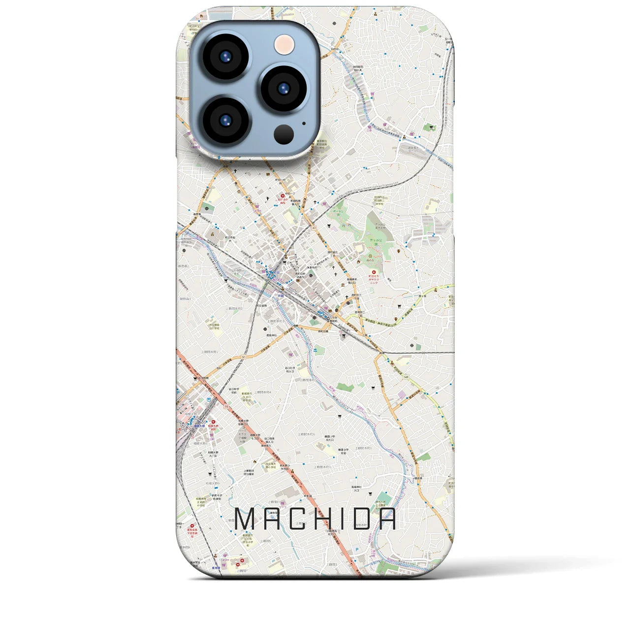 【町田(東京都)】地図柄iPhoneケース(バックカバータイプ)