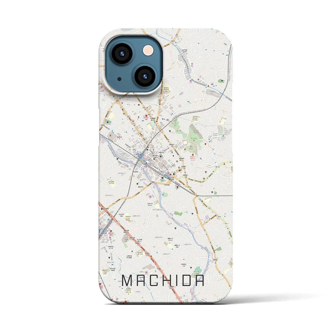 【町田(東京都)】地図柄iPhoneケース(バックカバータイプ)