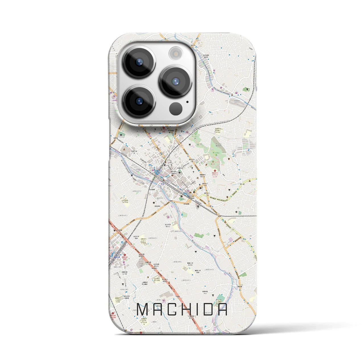 【町田(東京都)】地図柄iPhoneケース(バックカバータイプ)