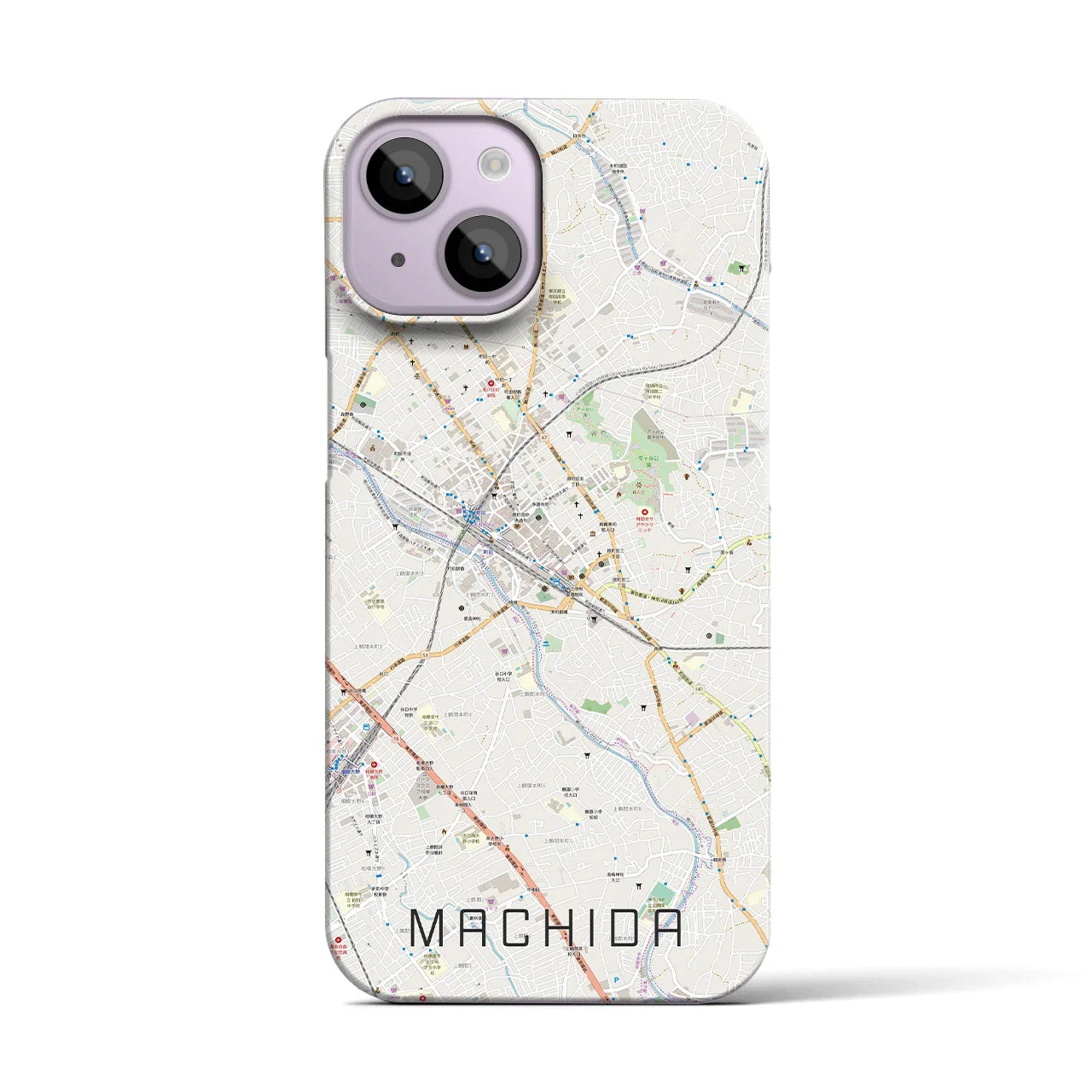 【町田(東京都)】地図柄iPhoneケース(バックカバータイプ)