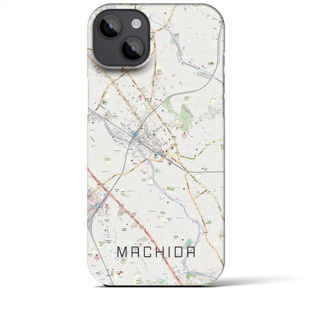 【町田(東京都)】地図柄iPhoneケース(バックカバータイプ)