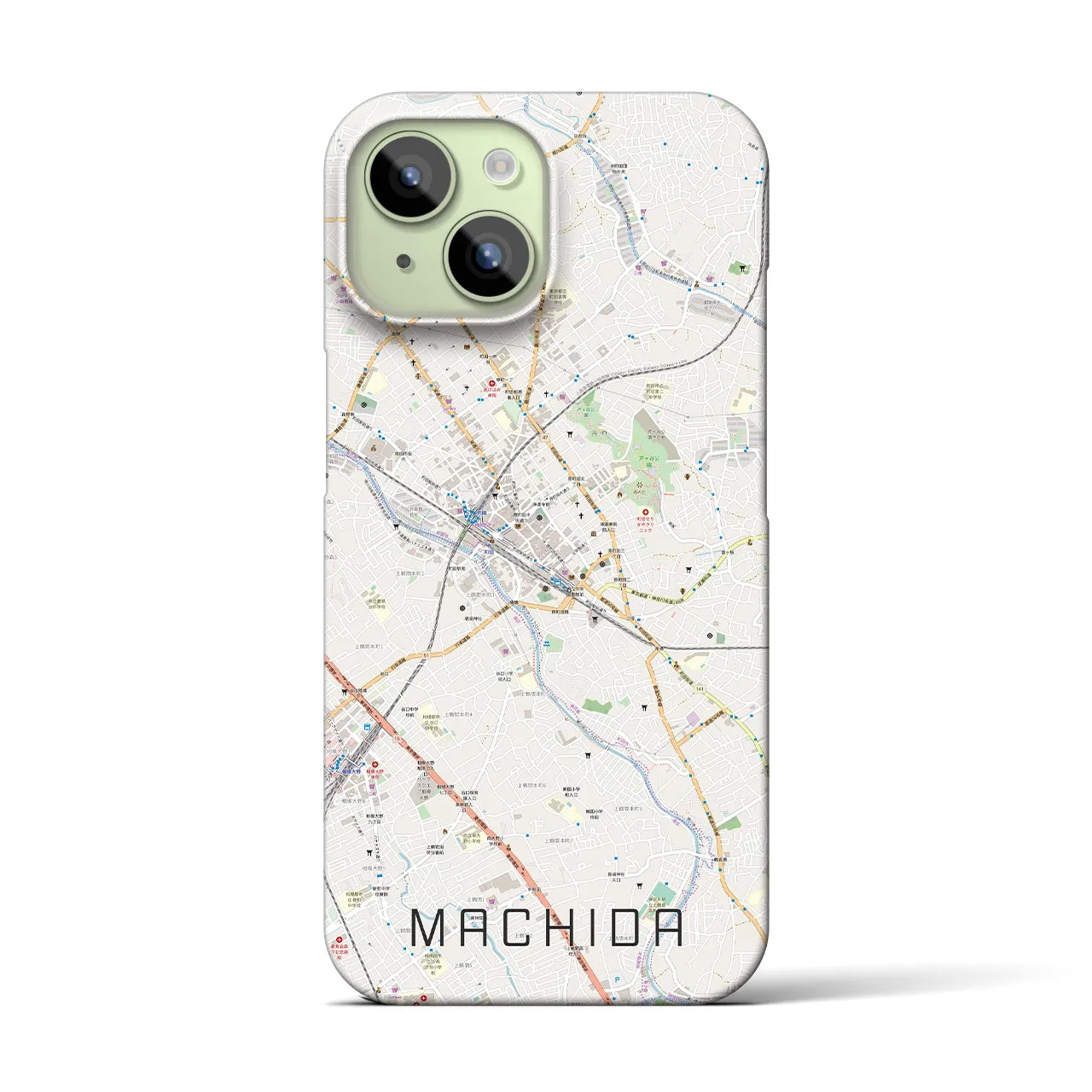 【町田(東京都)】地図柄iPhoneケース(バックカバータイプ)