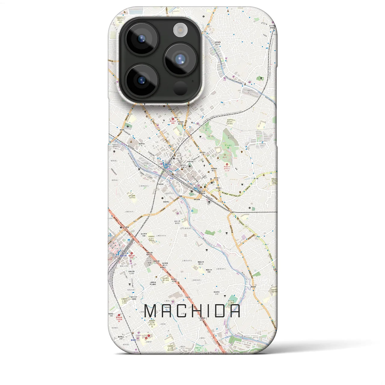 【町田(東京都)】地図柄iPhoneケース(バックカバータイプ)