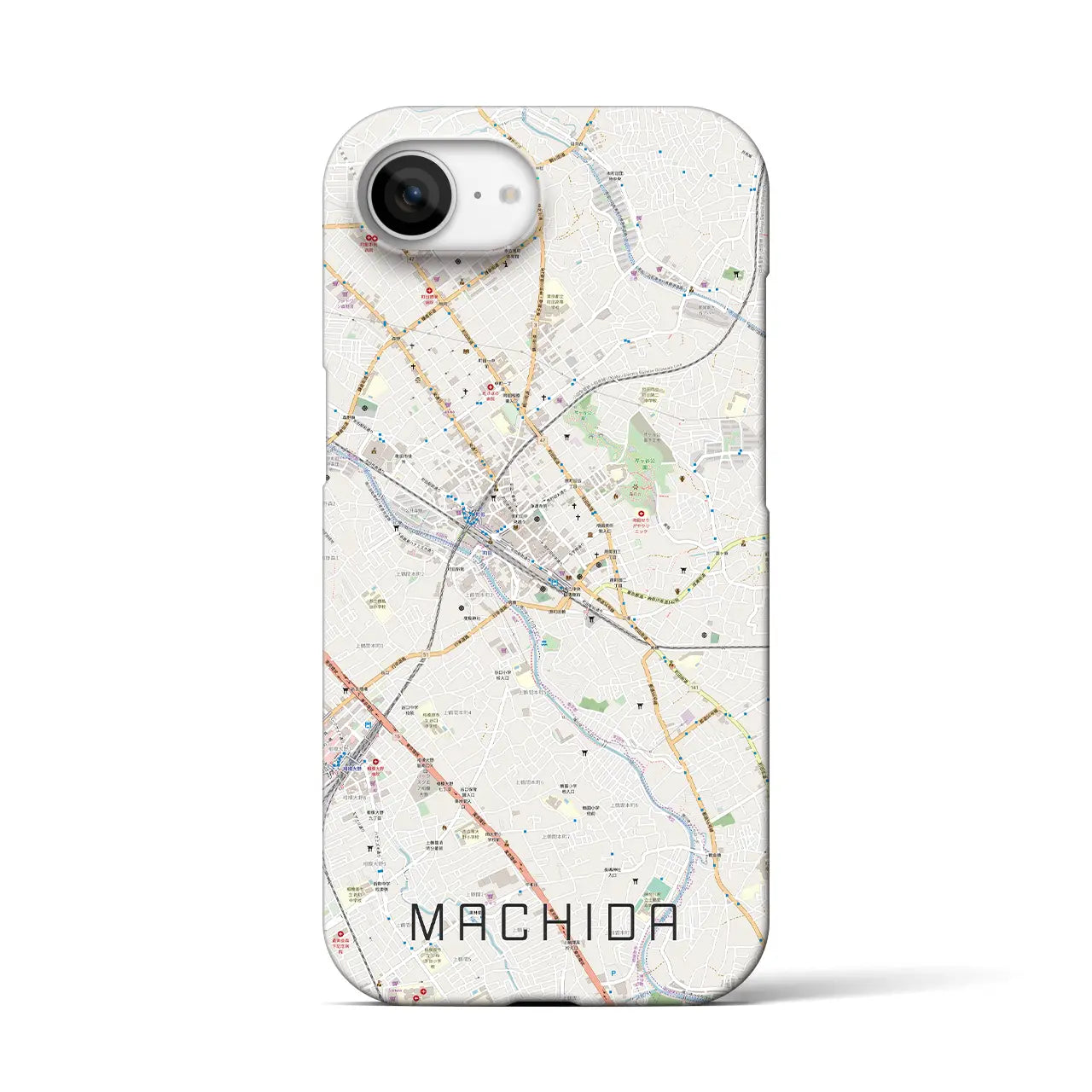 【町田(東京都)】地図柄iPhoneケース(バックカバータイプ)