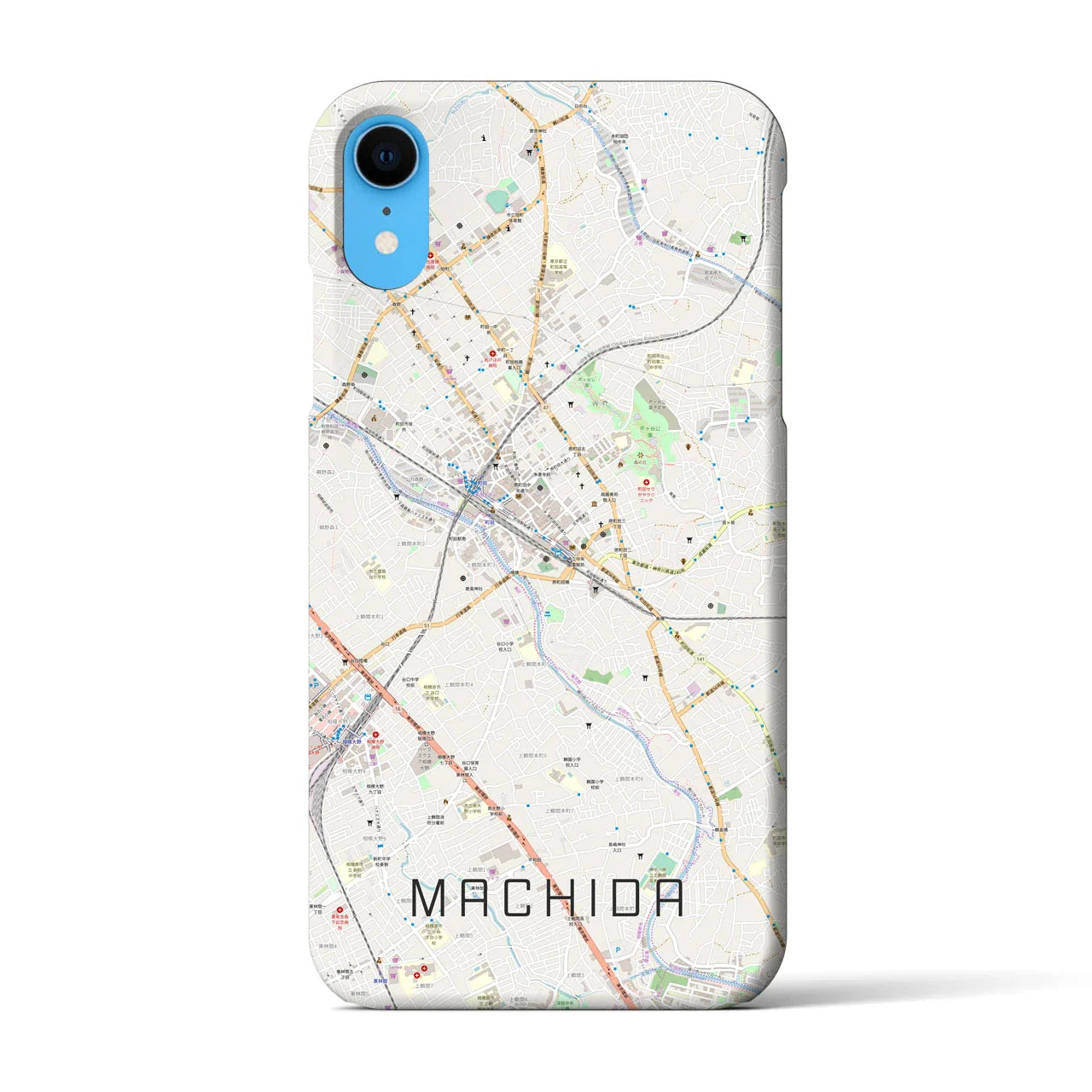 【町田(東京都)】地図柄iPhoneケース(バックカバータイプ)