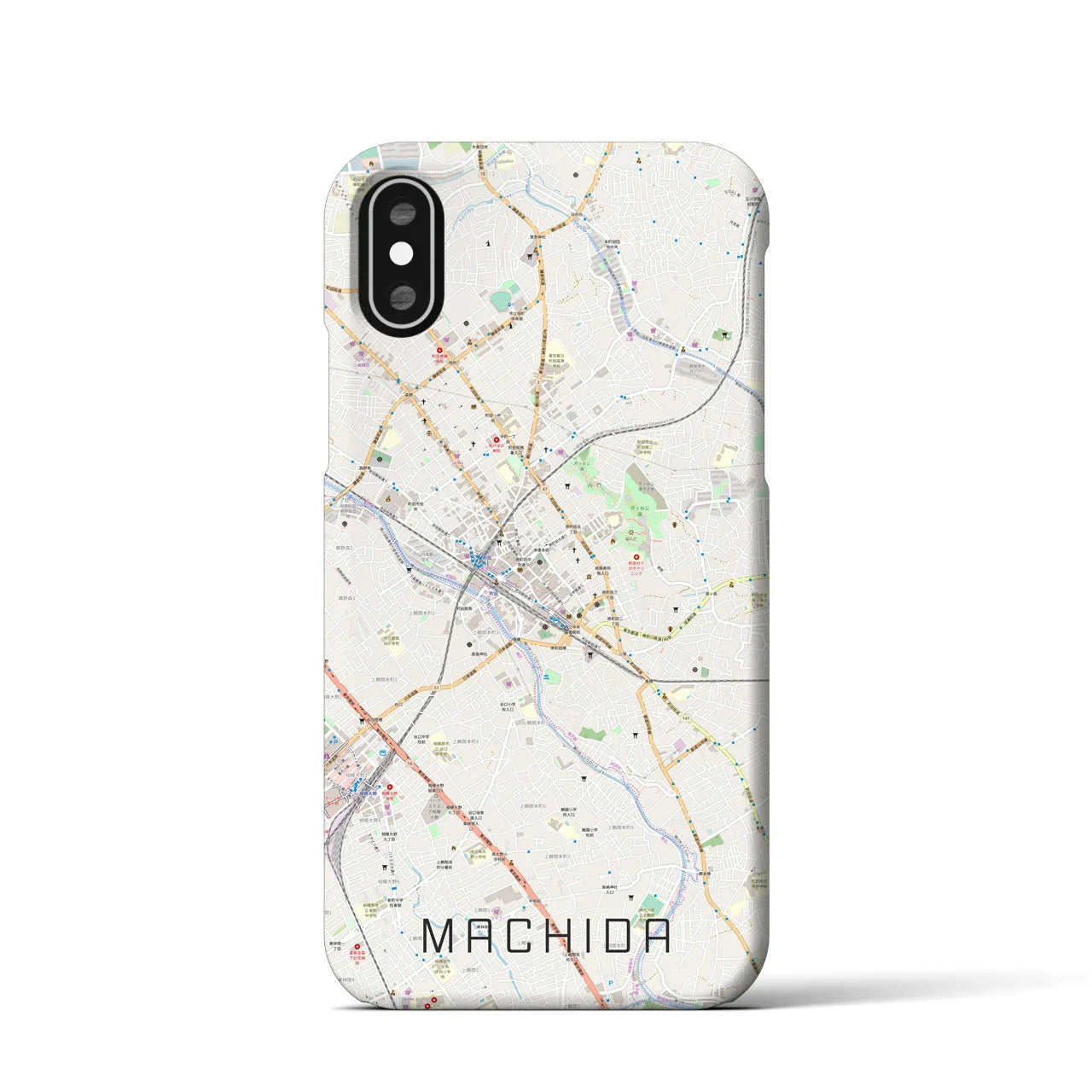 【町田(東京都)】地図柄iPhoneケース(バックカバータイプ)