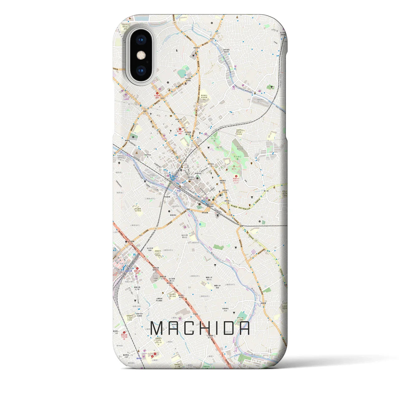 【町田(東京都)】地図柄iPhoneケース(バックカバータイプ)