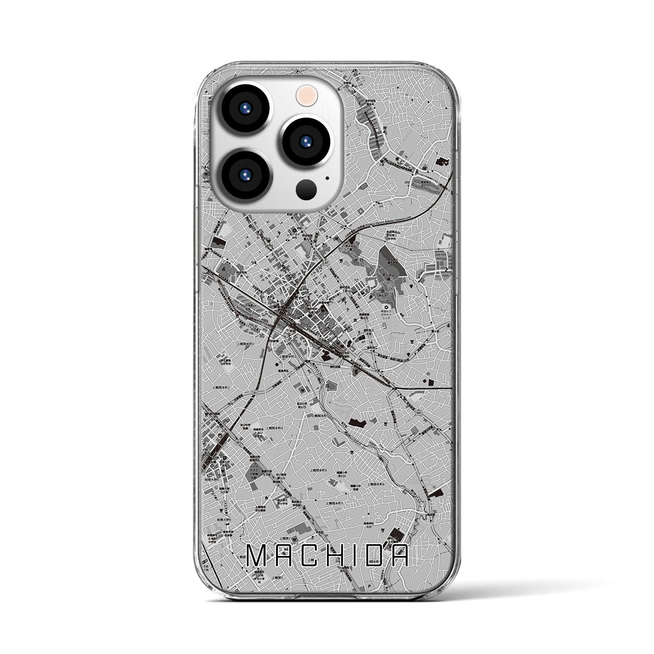 【町田(東京都)】地図柄iPhoneケース(クリアタイプ)