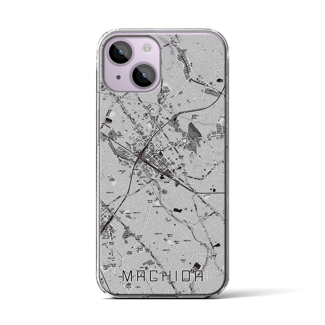 【町田(東京都)】地図柄iPhoneケース(クリアタイプ)