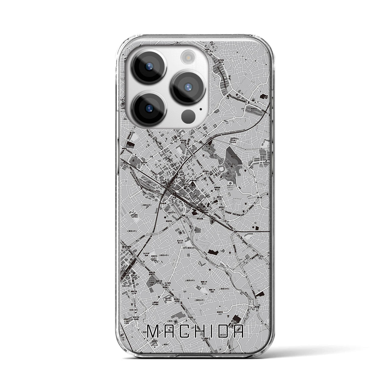 【町田(東京都)】地図柄iPhoneケース(クリアタイプ)