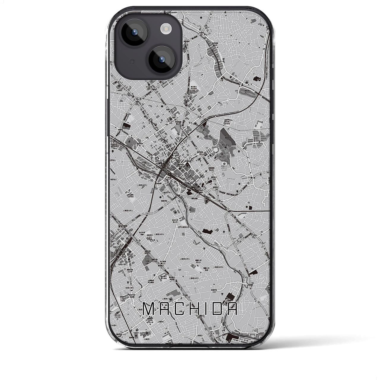 【町田(東京都)】地図柄iPhoneケース(クリアタイプ)