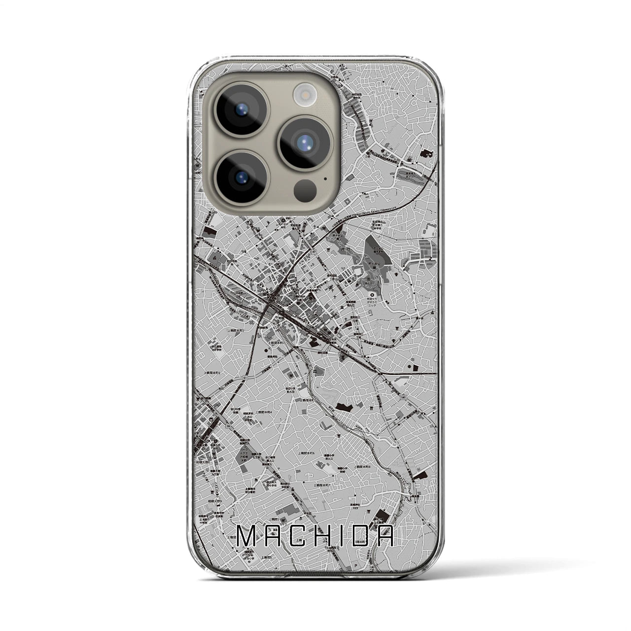 【町田(東京都)】地図柄iPhoneケース(クリアタイプ)