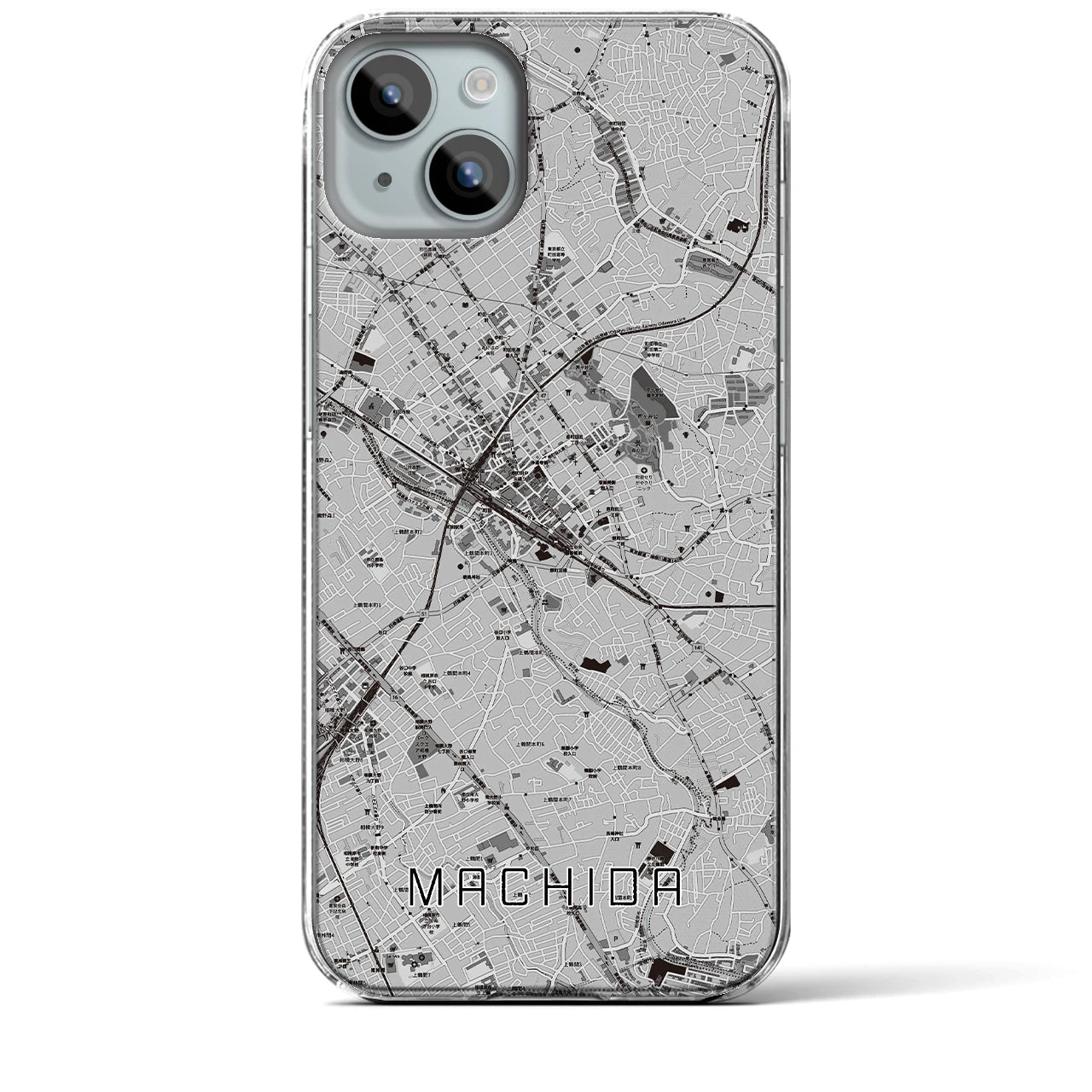 【町田(東京都)】地図柄iPhoneケース(クリアタイプ)