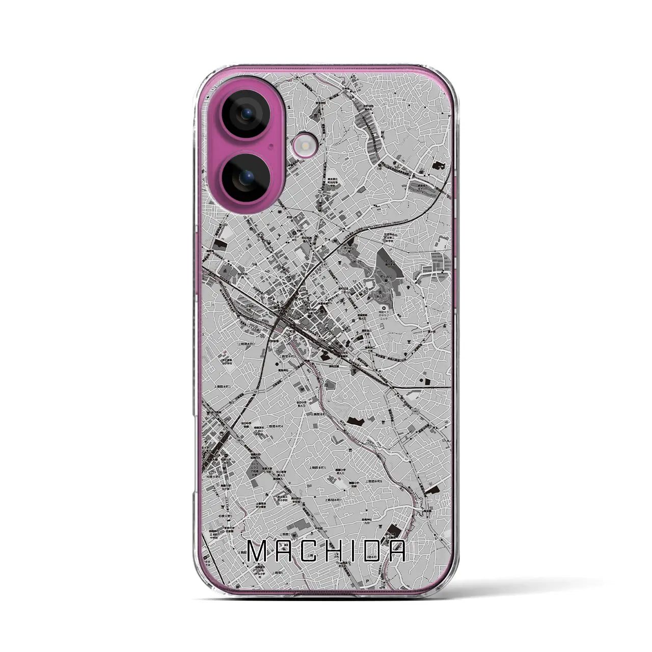 【町田(東京都)】地図柄iPhoneケース(クリアタイプ)