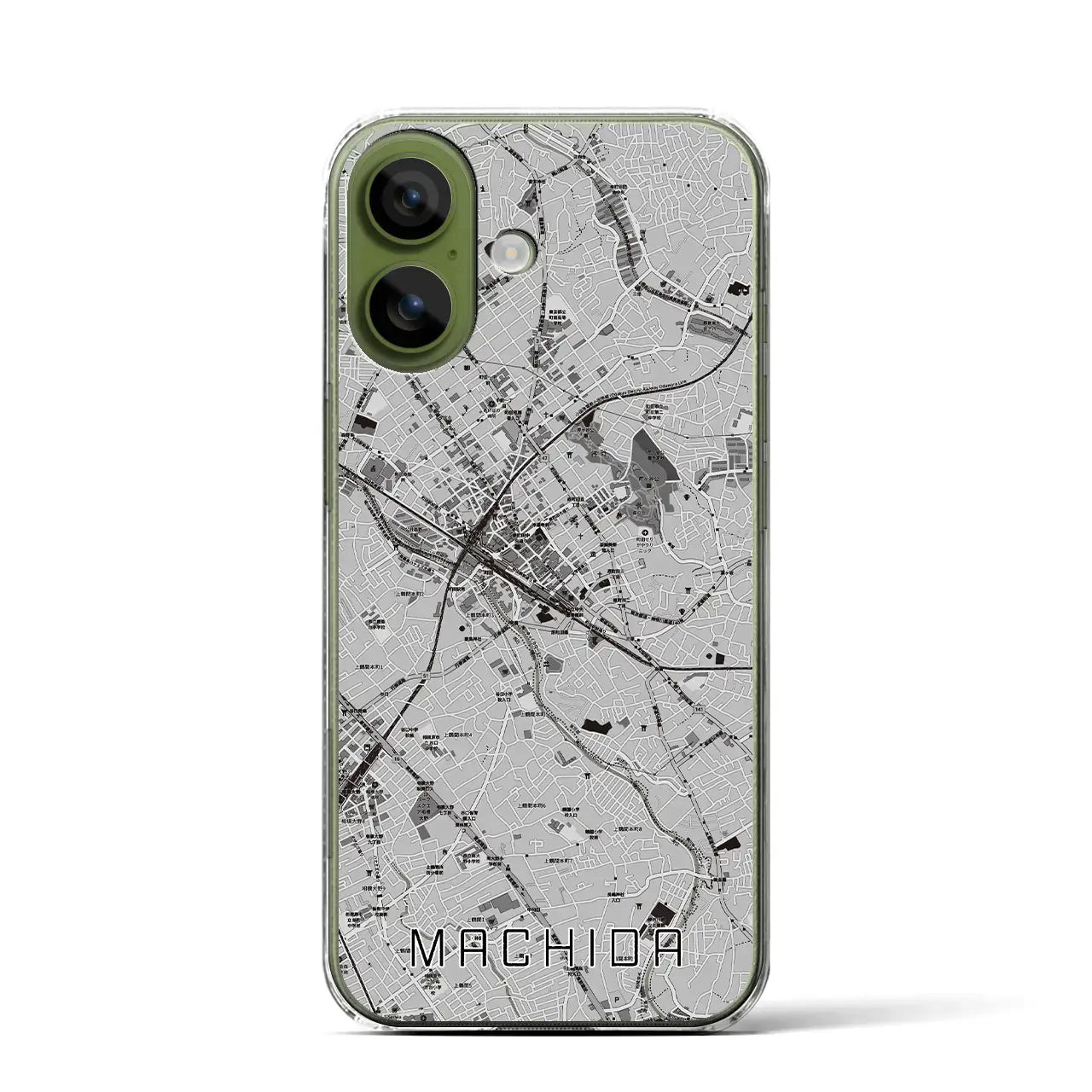 【町田(東京都)】地図柄iPhoneケース(クリアタイプ)