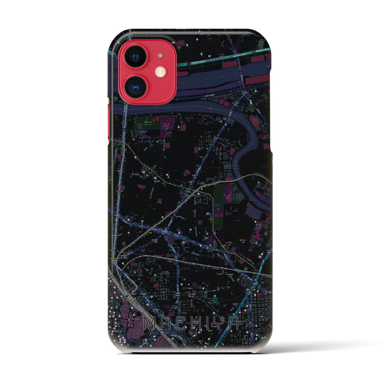 【町屋(東京都)】地図柄iPhoneケース(バックカバータイプ)