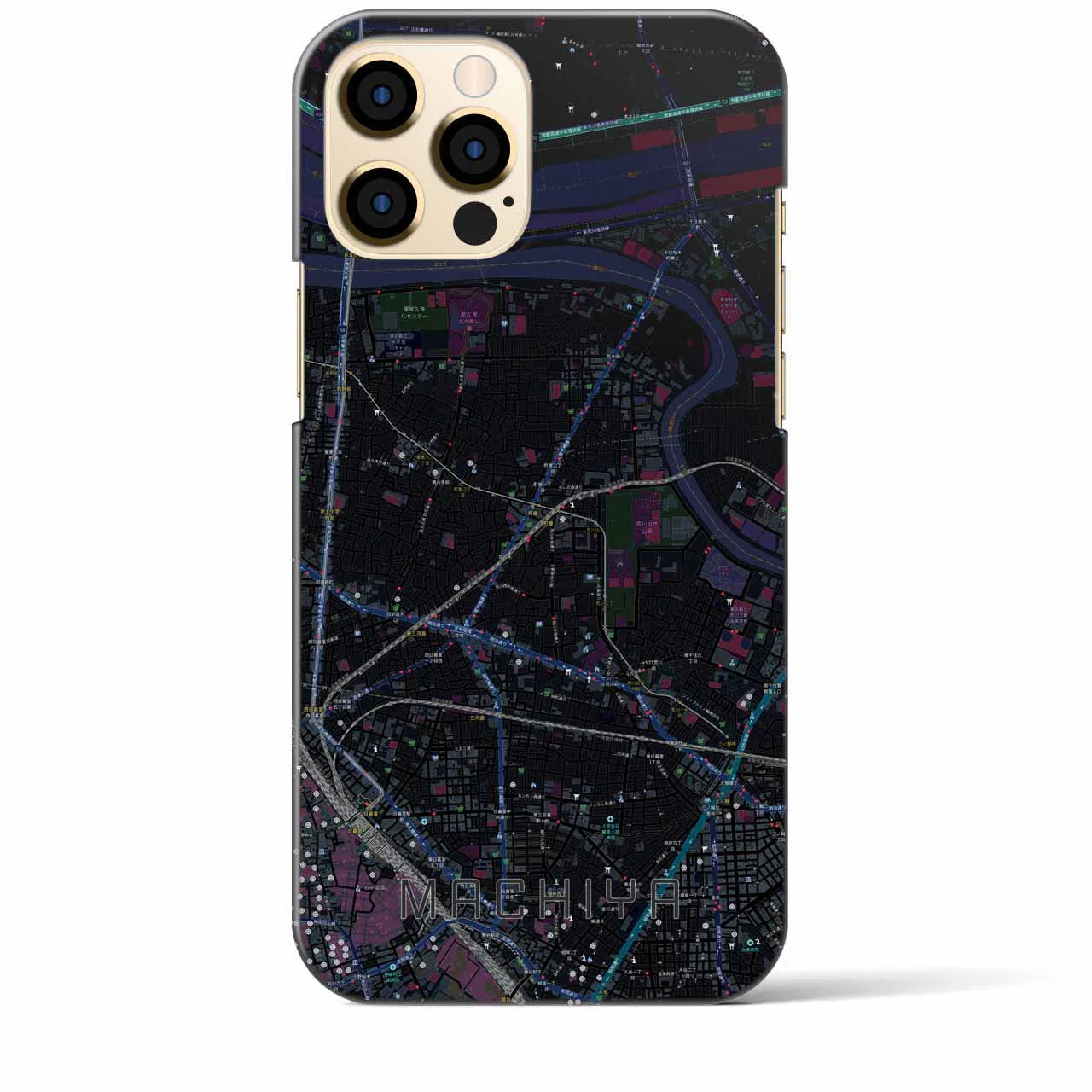 【町屋(東京都)】地図柄iPhoneケース(バックカバータイプ)