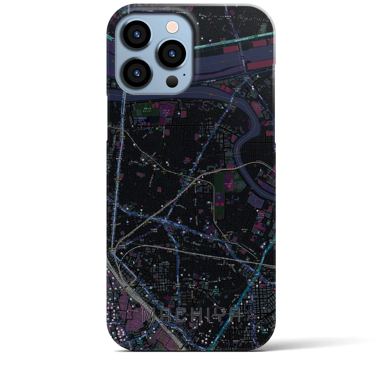 【町屋(東京都)】地図柄iPhoneケース(バックカバータイプ)