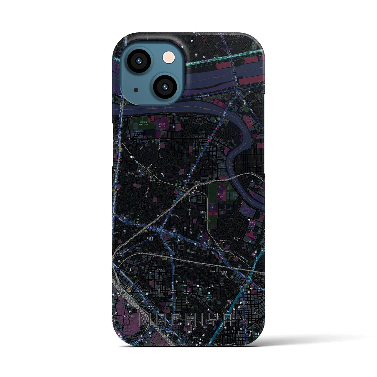【町屋(東京都)】地図柄iPhoneケース(バックカバータイプ)