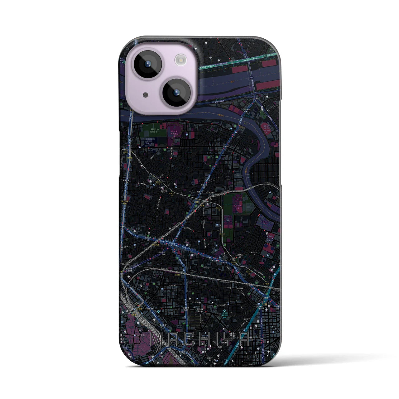 【町屋(東京都)】地図柄iPhoneケース(バックカバータイプ)
