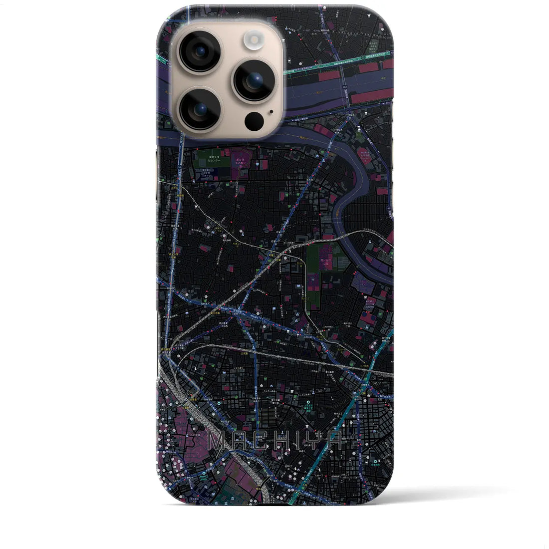 【町屋(東京都)】地図柄iPhoneケース(バックカバータイプ)