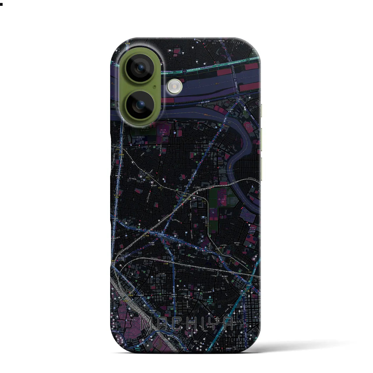 【町屋(東京都)】地図柄iPhoneケース(バックカバータイプ)