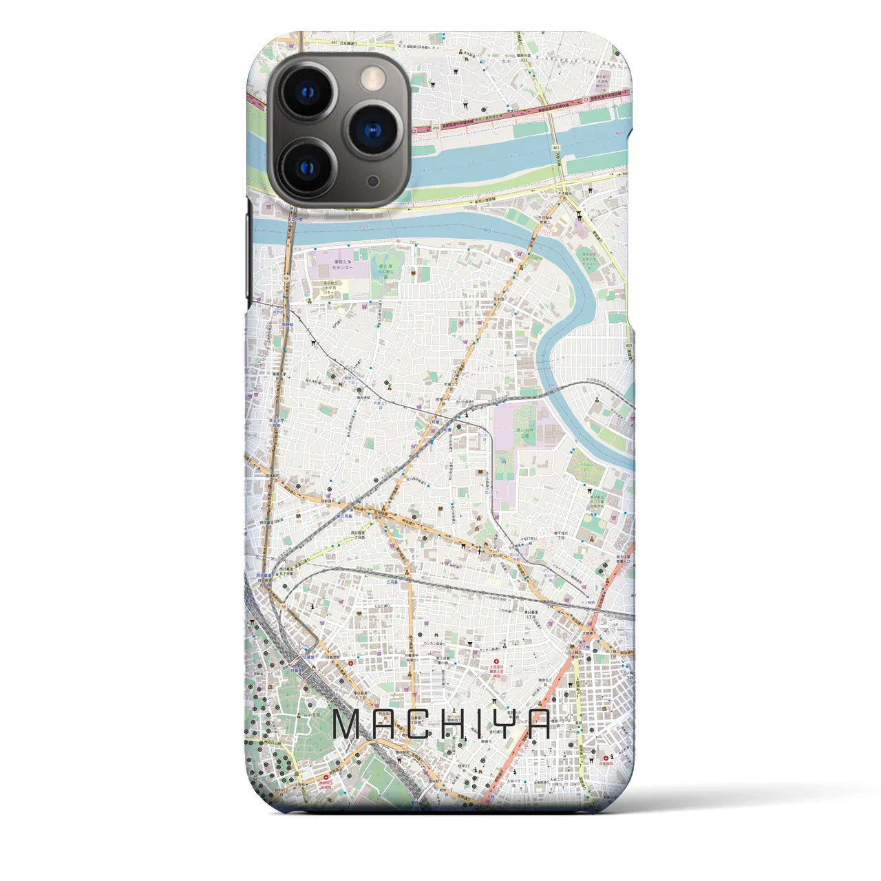 【町屋(東京都)】地図柄iPhoneケース(バックカバータイプ)