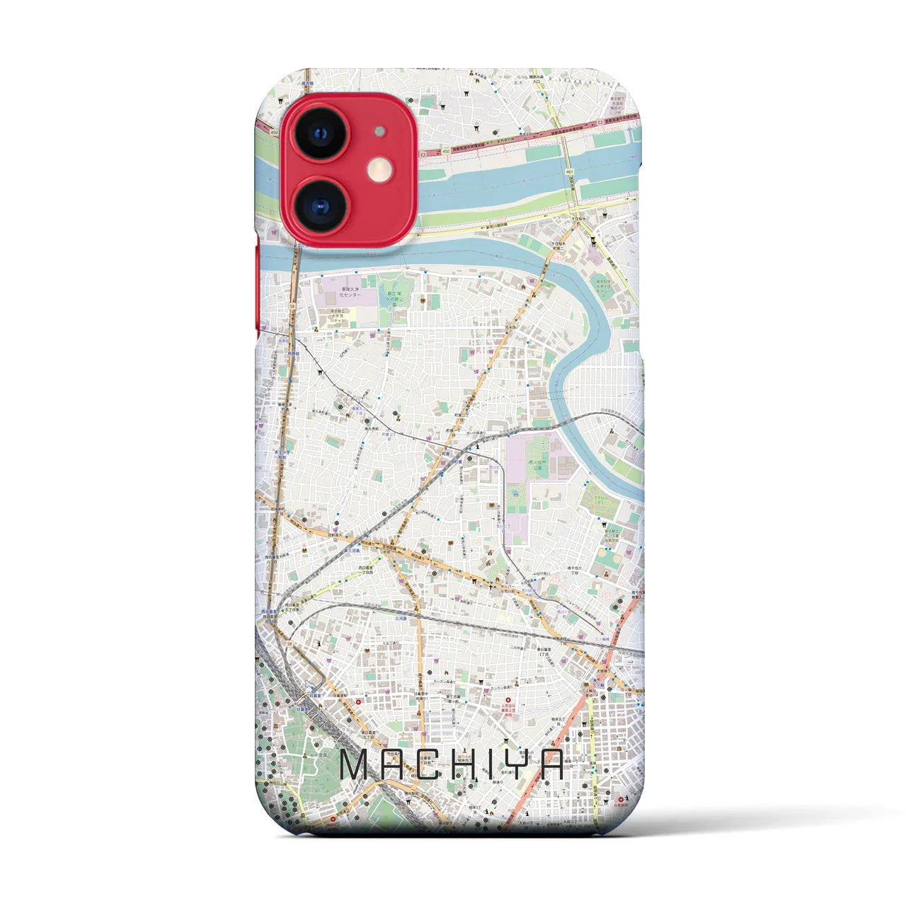【町屋(東京都)】地図柄iPhoneケース(バックカバータイプ)
