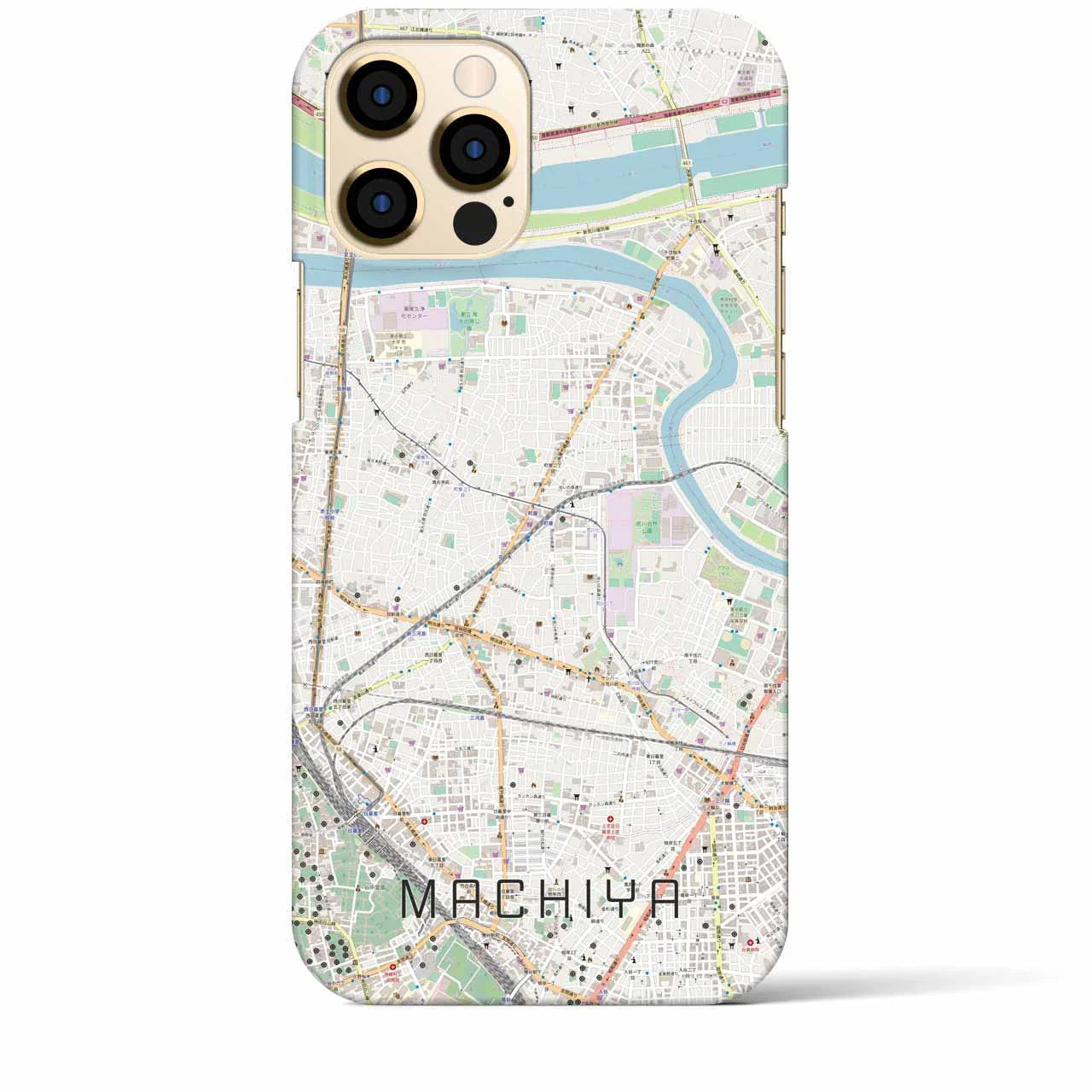 【町屋(東京都)】地図柄iPhoneケース(バックカバータイプ)