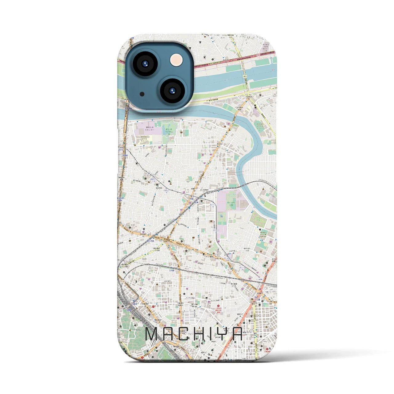 【町屋(東京都)】地図柄iPhoneケース(バックカバータイプ)