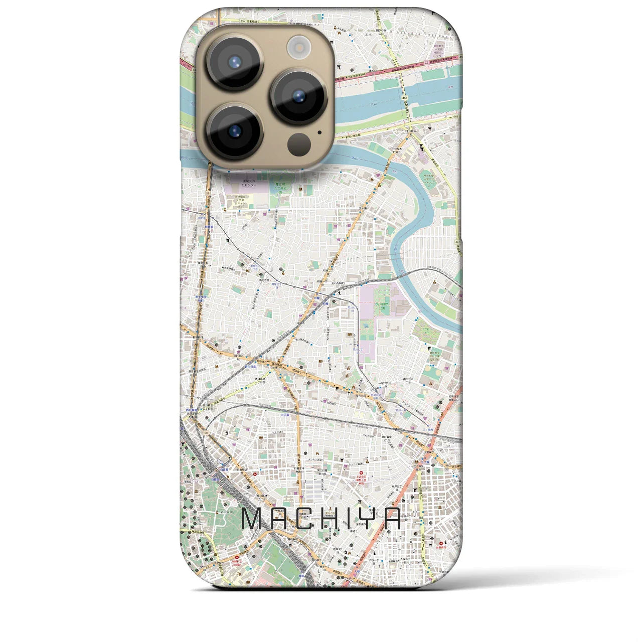 【町屋(東京都)】地図柄iPhoneケース(バックカバータイプ)