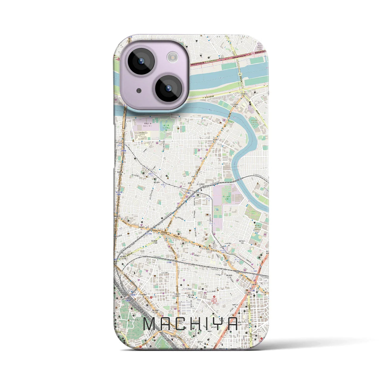 【町屋(東京都)】地図柄iPhoneケース(バックカバータイプ)