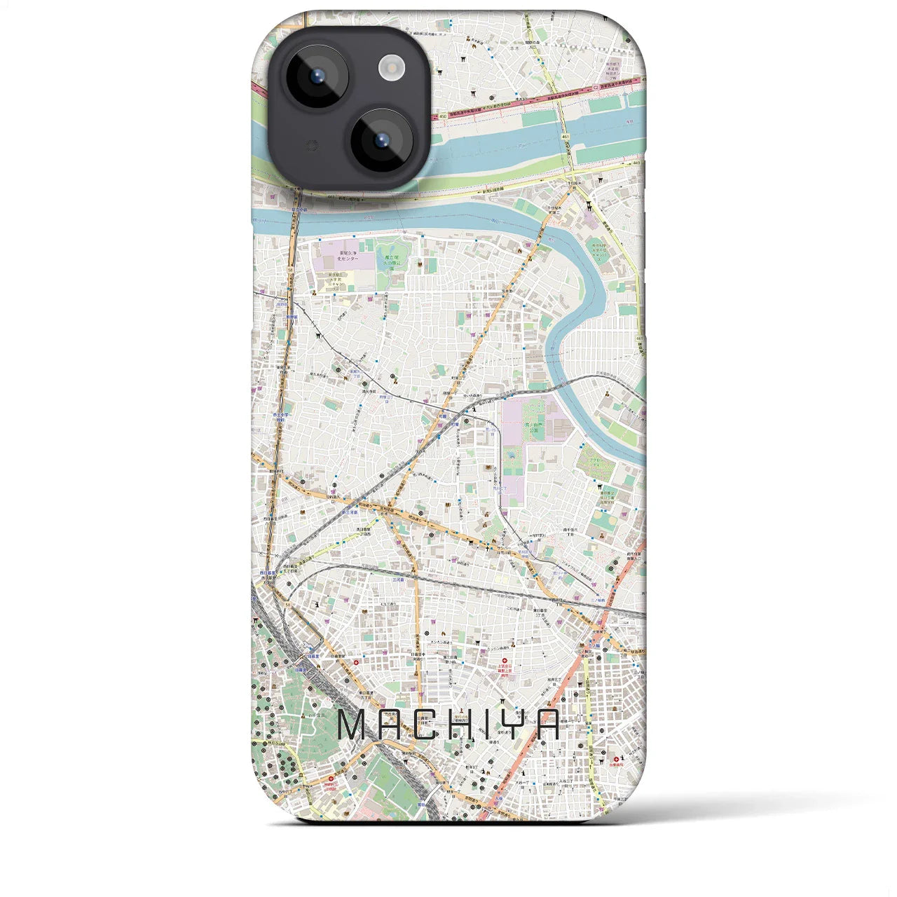 【町屋(東京都)】地図柄iPhoneケース(バックカバータイプ)