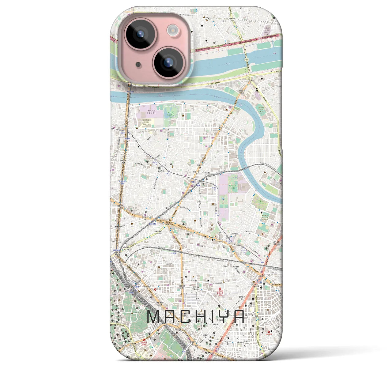 【町屋(東京都)】地図柄iPhoneケース(バックカバータイプ)