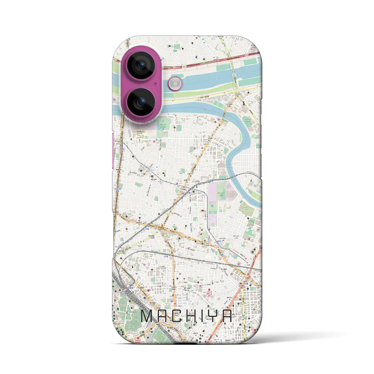 【町屋(東京都)】地図柄iPhoneケース(バックカバータイプ)