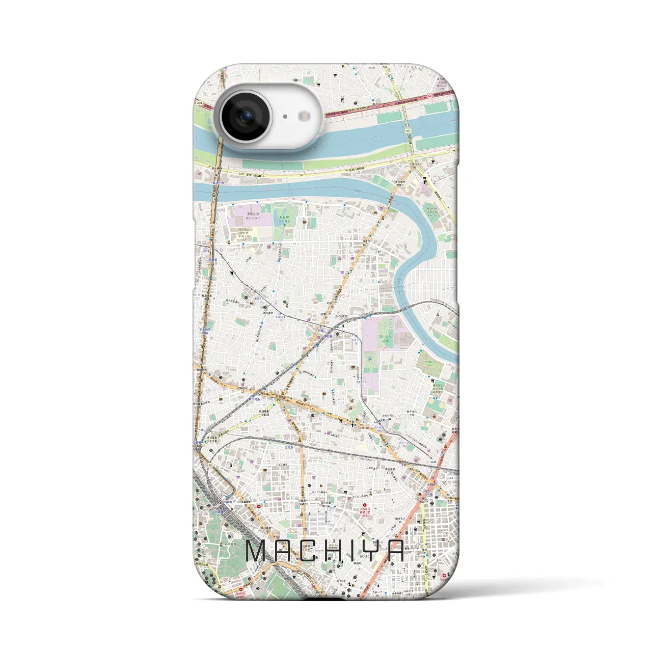 【町屋(東京都)】地図柄iPhoneケース(バックカバータイプ)