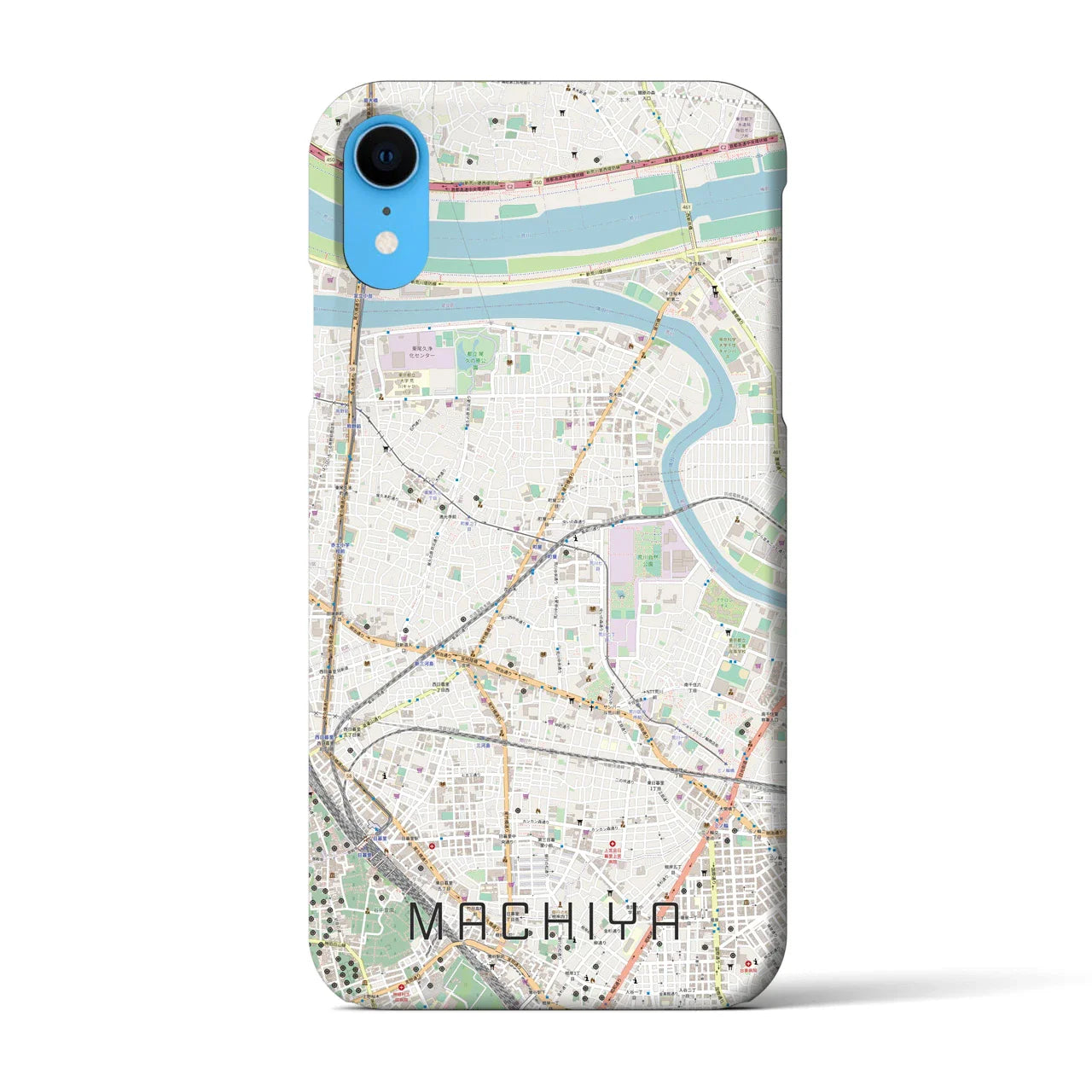 【町屋(東京都)】地図柄iPhoneケース(バックカバータイプ)
