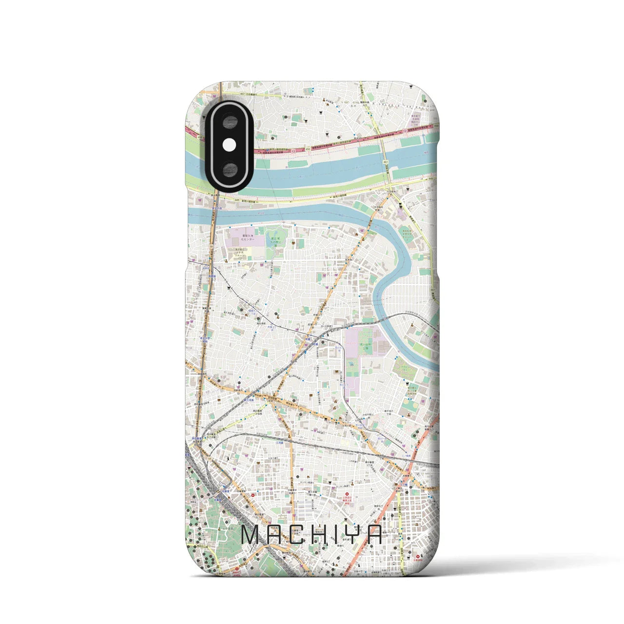 【町屋(東京都)】地図柄iPhoneケース(バックカバータイプ)