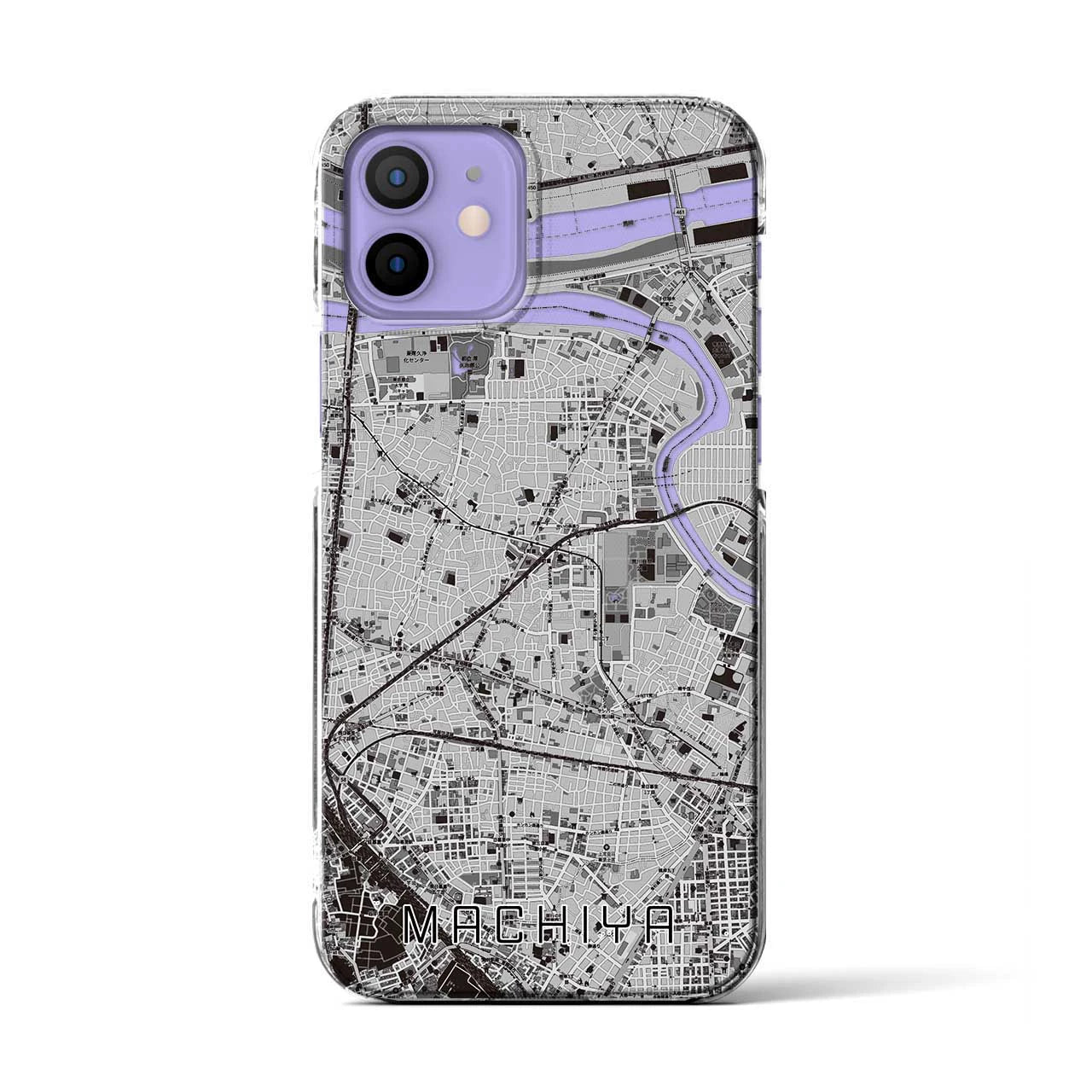 【町屋(東京都)】地図柄iPhoneケース(クリアタイプ)