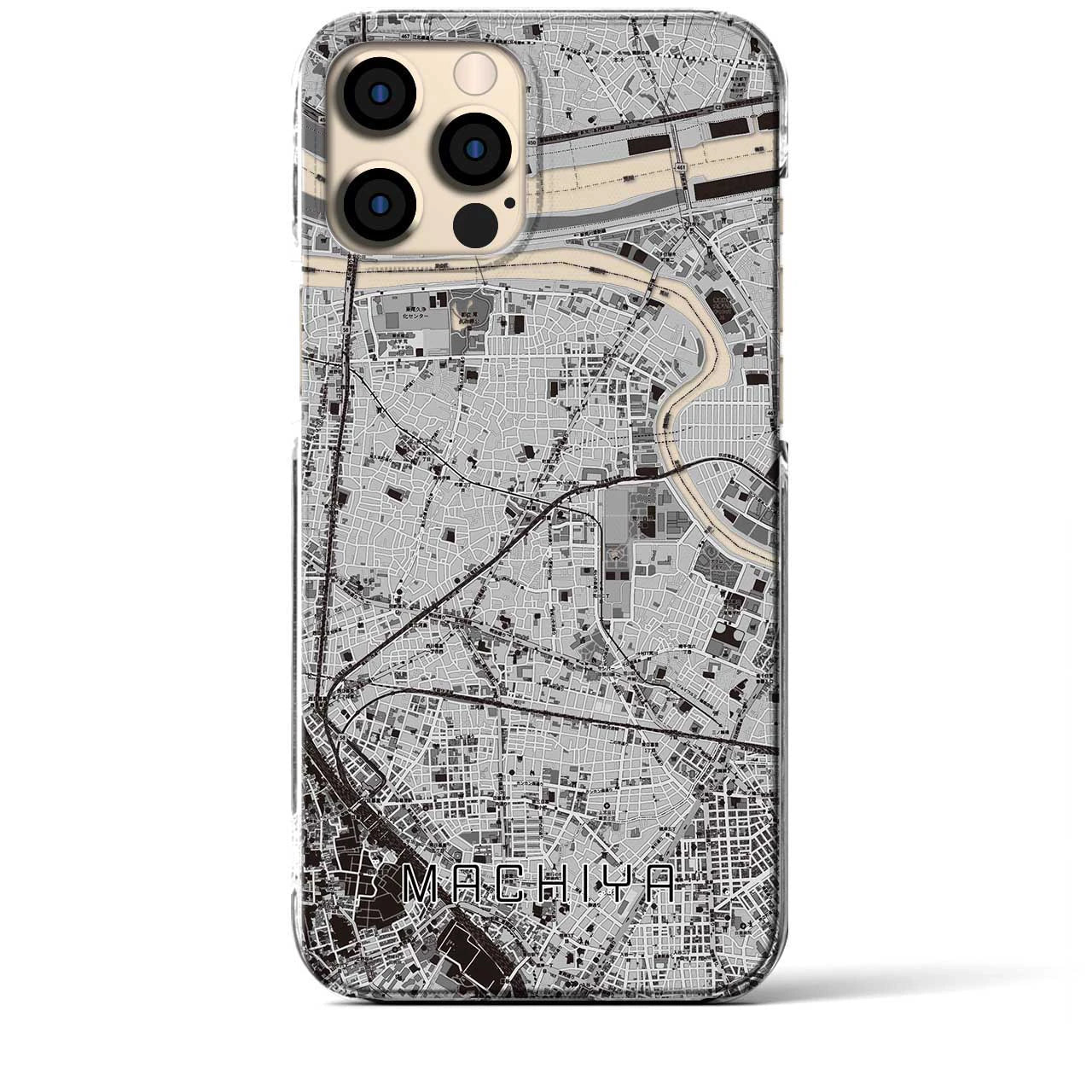 【町屋(東京都)】地図柄iPhoneケース(クリアタイプ)